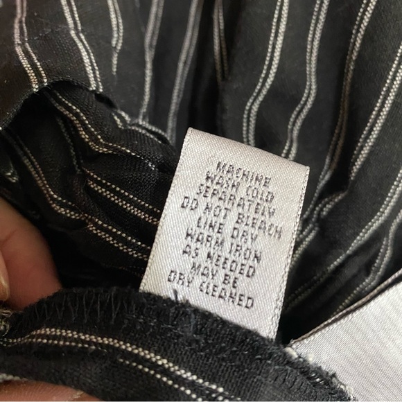 Chicos Women’s Striped Linen Blend Pull On Travelers Pants Chico Sz 2 - Picture 7 of 7